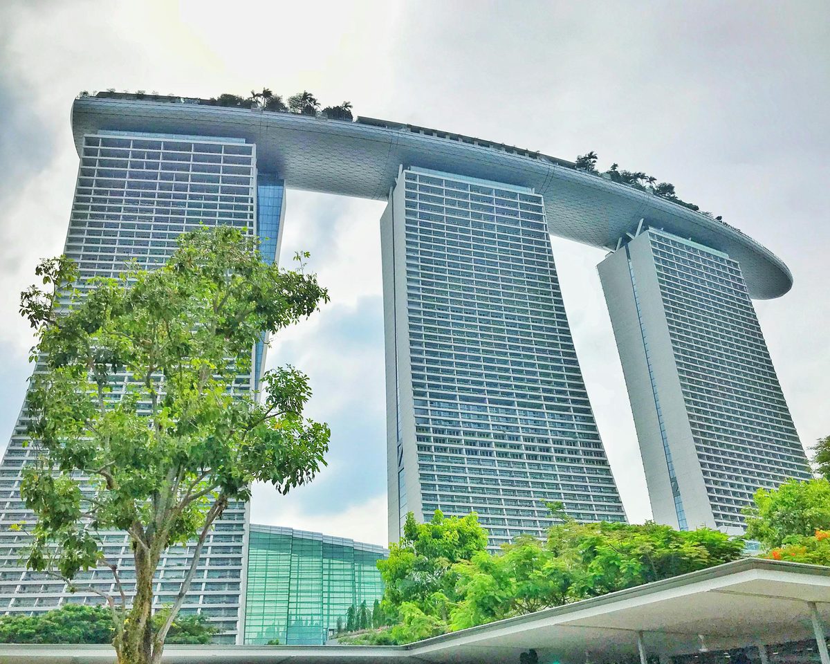 Marina Bay Sands towers in Singapore, illustrating a major new property launch campaign